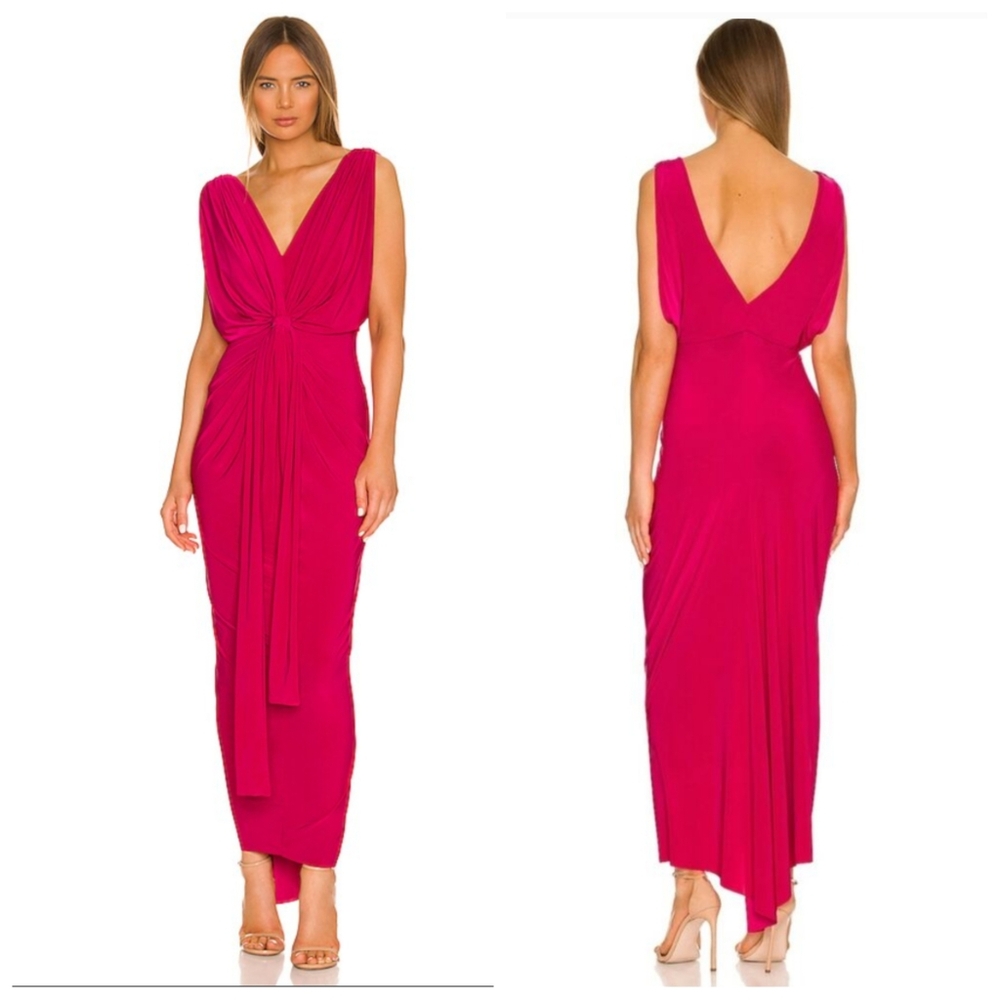 Misa Los Angeles Xenia Knotted Maxi Dress Small NWT